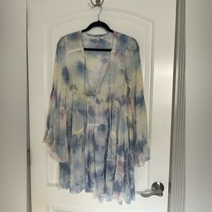 Young, Fabulous & Broke Rosa Flowy Bohemian Tye Dye Mini Dress size small